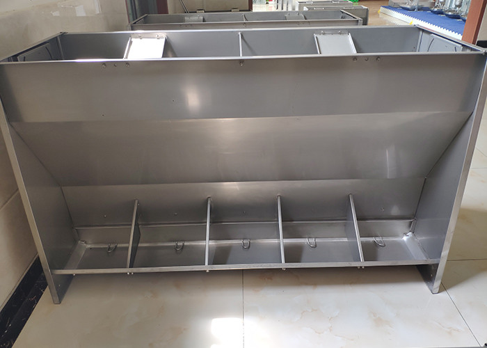 Double Sides Stainless Steel Feed Trough 8 6 Holes Weaner Pig Feeding