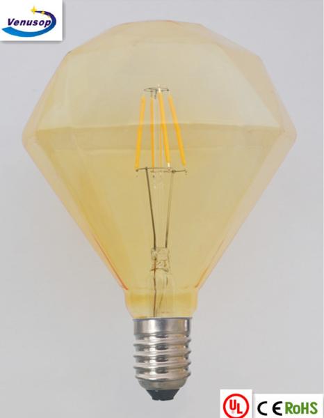 diammond glass E27 E26 LED bulb light decorations lighting led globe lamp amber