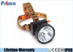 China Waterproof IP68 Rechargeable LED Miner Headlamp , 8W Coal Miners Headlamp wholesale