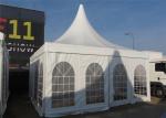 Waterproof PVC Sidewall Pagoda Tents 6mx6m White Flame Retardant
