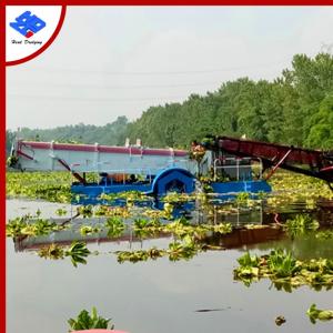 China Full Automatic Aquatic Water Hyacinth Harvester Lake Weed Skimmer Eco Harvester wholesale
