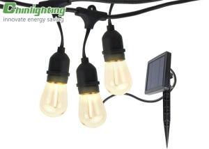 China 24FT Indoor Porches 12 LED S14 Solar Bulb String Lights wholesale