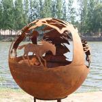 Heat Resistant Painted Corten Fire Pit Bowl 800mm Diameter