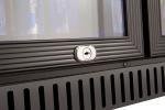 3 Door Glass Back Bar Refrigerator Automatic Drain Water Evaporating Type