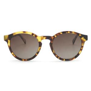China Round Fashion Sunglasses Polarized Tortoise Acetate Sunglasses For Eye Protect wholesale