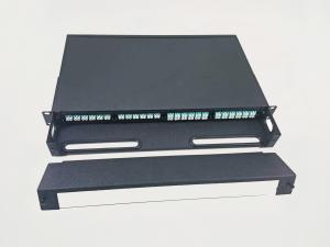 China 96 Cores 1U MPO Patch Panel Enclosure 4 bays wide 24 LC ports MTP Cassette Adaptors wholesale