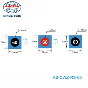 China 60°C/140°F Temperature Sensitive Labels Reversible Color Stickers wholesale