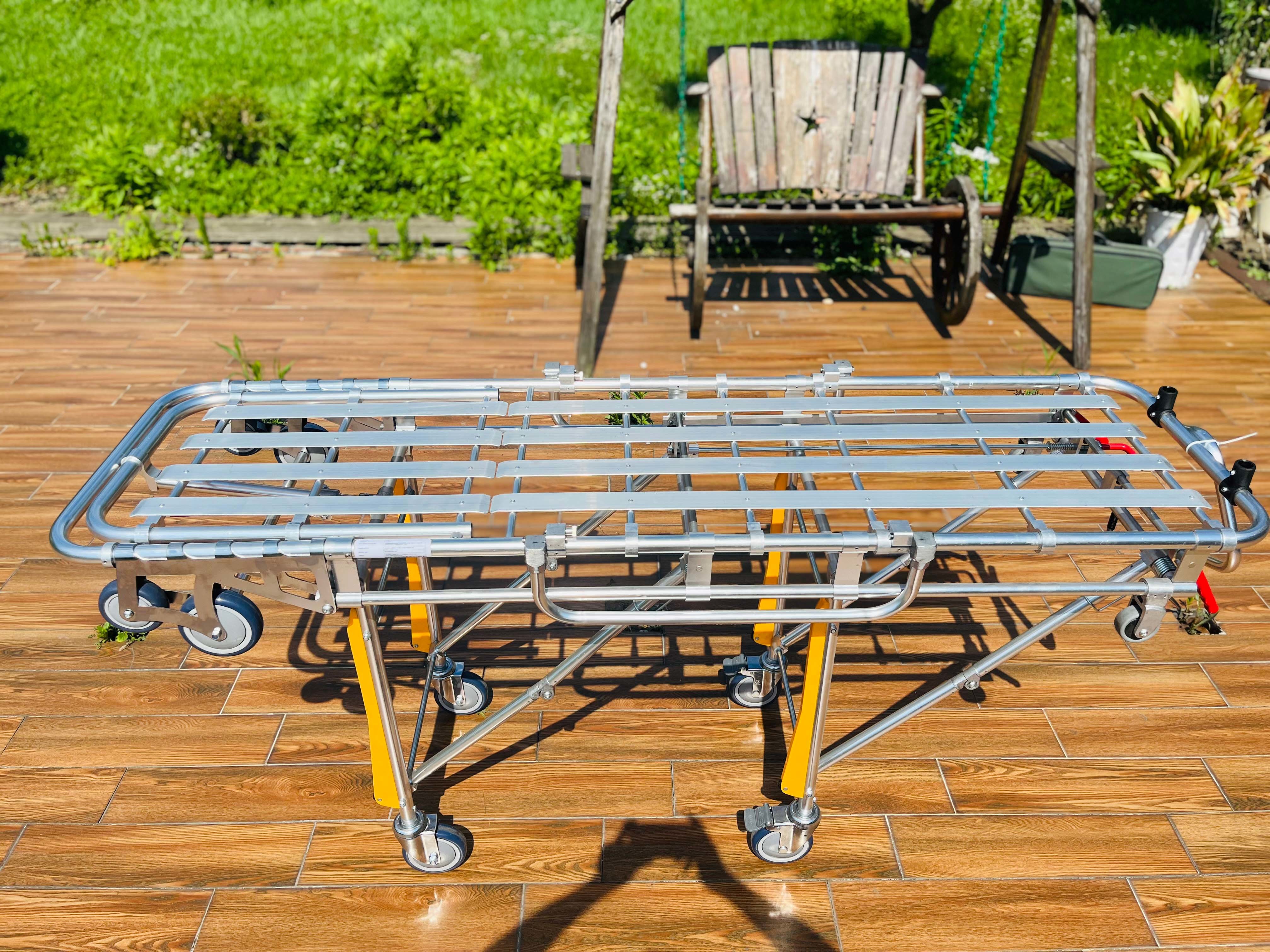 190*55*92CM Foldable Aluminum Alloy Ambulance Stretcher With Leg Adjustment For Transporting The Wounded