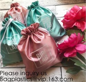 China Soft Toy Storage Satin Bag With Drawstring,Promotional Red Wine Color Satin Packaging Bag,Hot selling Fancy Pink Satin J wholesale