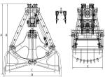 Two Rope Crane Spare Parts Clamshell Grab Bucket