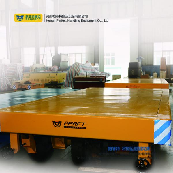 custom 1-200 ton heavy duty industrial trailer towed by forklift free turning trackless transfer trailer 