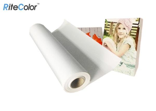 Water Resistant Glossy Polyester Canvas Rolls For Art Printing 2 Inch / 3 Inch