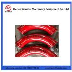 Red Concrete Pump Bend With 90° Angle High Pressure Concrete Delivery Elbow