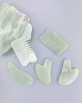 Xiuyan Hair Jade Massaging Comb Guasha Jade Stone Comb Cellulite Reduction