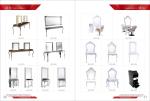 Dressing table with light mirror used beauty salon furniture gold frame hair