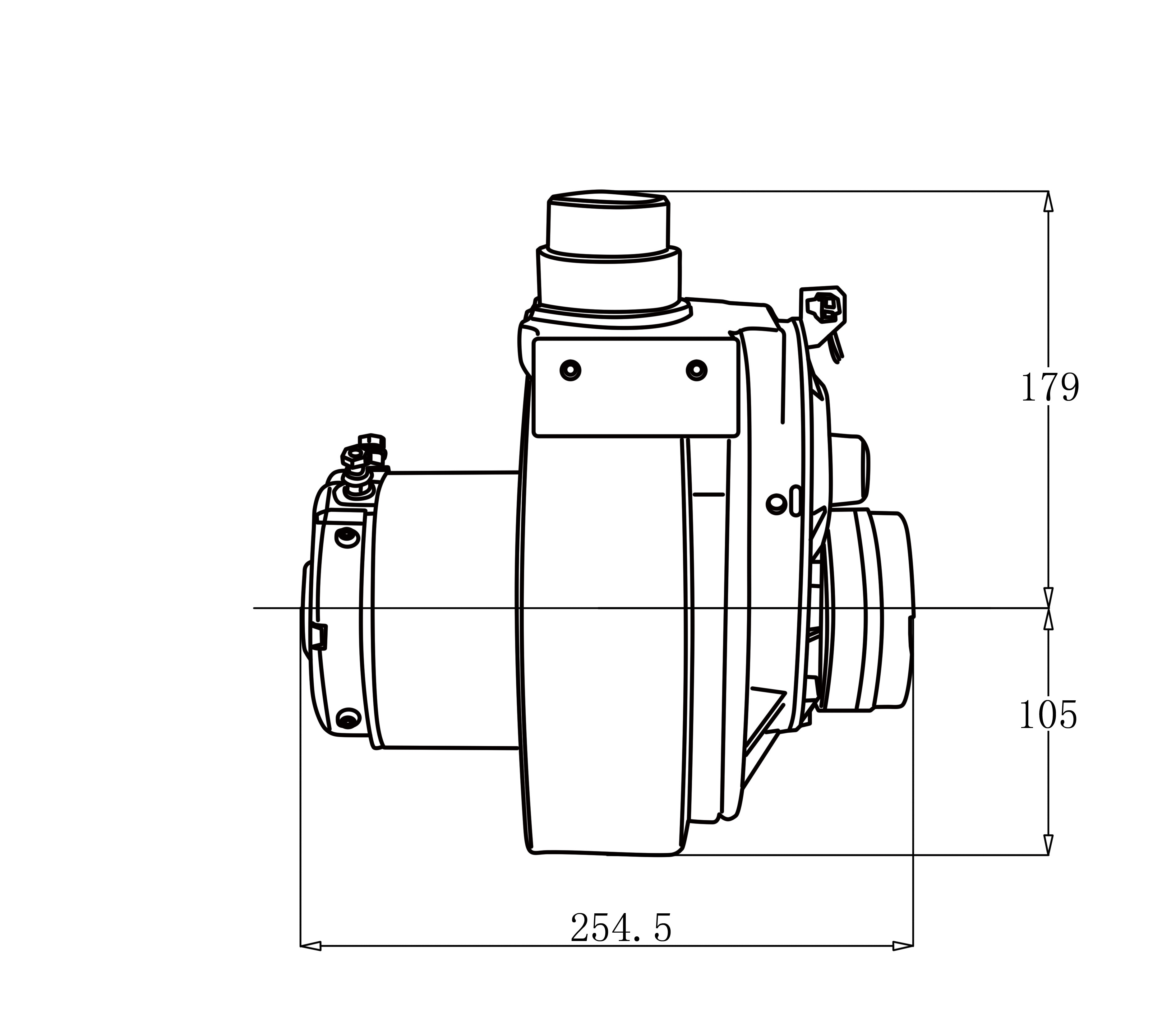 210*70mm 2.6NM 650w Permanent Magnet Drive Wheel Unit