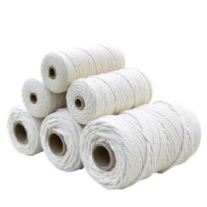 China 3mm Natural Cotton Macrame Cord Twisted Bulk Parachute Rope for Macrame Wall Hangings on sale