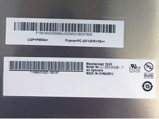 21.3 Inch 100% sRGB Hight Brightness G213QAN01.0 82 pins Connector Without Touch Panel