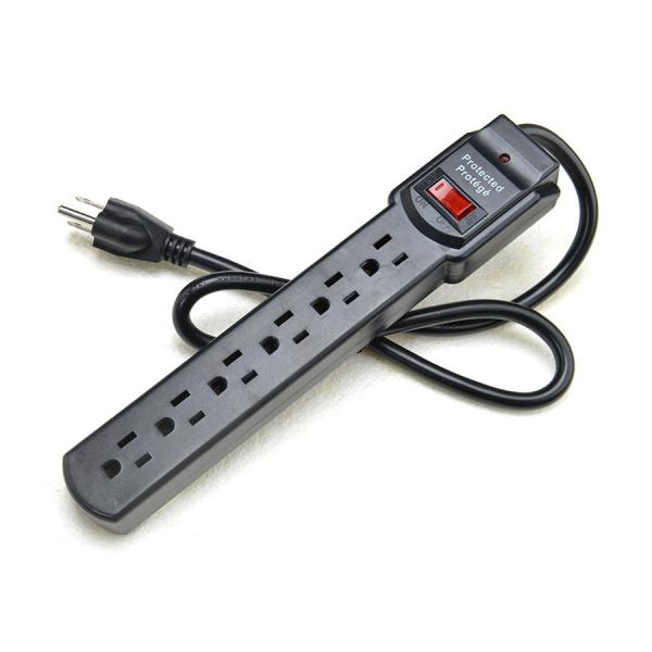 Surge Protection Portable 6 Outlet American Standard ETL Power Strip for Home