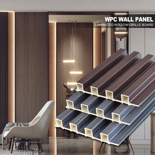 Interior WPC Wall Panels Waterproof Fireproof Soundproof Grille Board For Entertainment Decorative