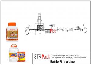 China Industrial Bottle Filling Line / Washing Powder Filling Line With Servo Motor And Touch Screen wholesale