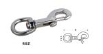 Zinc Alloy Diecast Nickel Plated Bolt Snap Hook Round Swivel Eye Wheat Ear