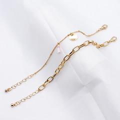 China Luxury Cuban Link Rope Custom Beaded Bracelets Acrylic Beads Gold Alloy 20mm wholesale