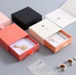 Square Small Jewelry Packaging Boxes 250gsm Cardboard Paper Drawer Box