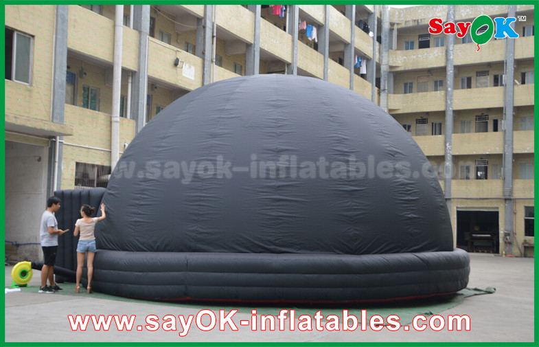 6m DIA Black Mobile Inflatable Planetarium Dome Projection Tent With Air Blower
