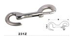 Double Ended Open Fixed Eye Bolt Snap Hook 4'' Zinc Alloy Diecast Nickel Plated