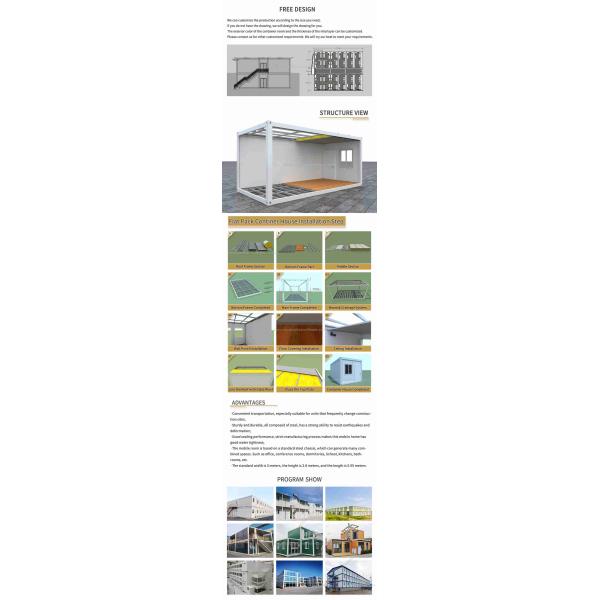 Flat Pack Container Portable Accommodation For Factory