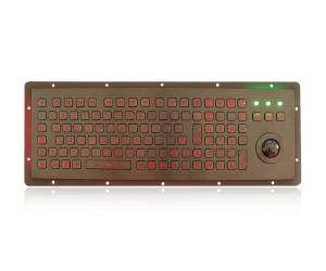 China IP65 Industrial Keyboard With Trackball Backlight Waterproof Keyboard on sale