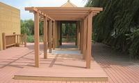 China Brown Hollow Composite Pergola Material , Backyard Balcony Free Standing Pergola wholesale