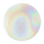 Rainbow Color Elegant Glass Charger with Electroplating