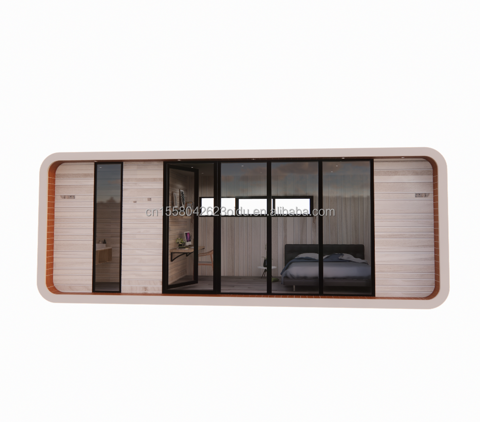 Family Living Wooden Floor 20ft Seashore Holiday Special Shaped House with Customized Color and Fast Installation