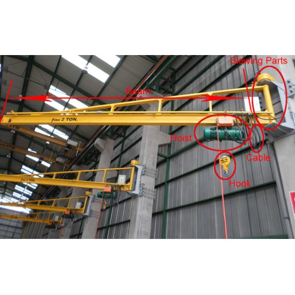 Lightweight Wall Mounted Articulating Jib Crane 1t - 12t Lifting Capacity
