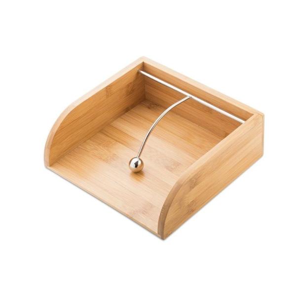 CE / EU Certified Bamboo Tissue Storage Holder for Natural Eco-friendly Napkin