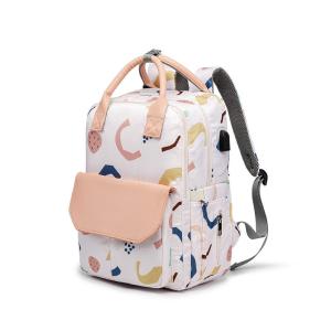 China New Print Multi-function Baby Care Backpacks Waterproof Mommy Outdoor Travel Diaper Bags Large Capacity Mom Maternity Mochila wholesale