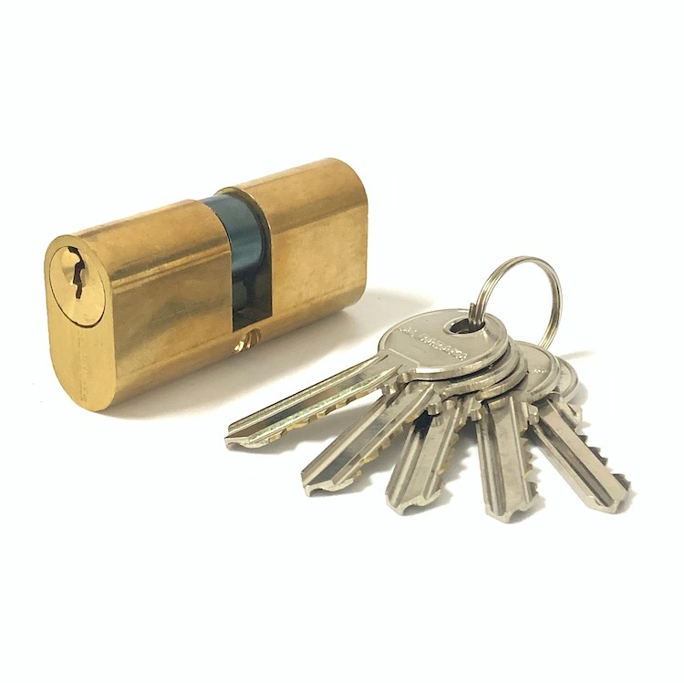 Brass Oval Cylinder Lock Big Cylinder Lock Replacement 65mm