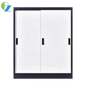 China Short 2 Shelf Cabinet Sliding Door Steel Storage Office Cupboard Display Filing Cabinet wholesale