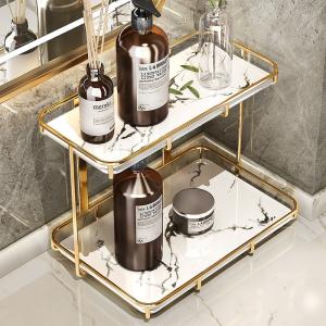 China Moisture Proof SS Bathroom Counter Stand , Waterproof 2 Tier Storage Rack wholesale