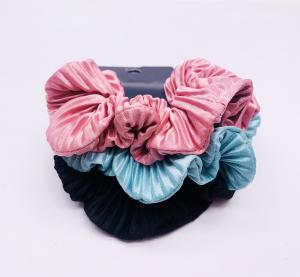 China Practical Girls Cotton Printed Scrunchies , Multipurpose Cotton Hair Ties wholesale