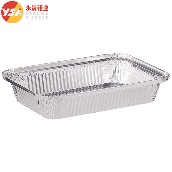 300ml Disposable Aluminum Foil Pan Rectangle Takeaway Food Packages Tinfoil Container With Lid