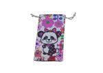 Woven Lable Microfiber Cloth Pouch Double Side Drawstring