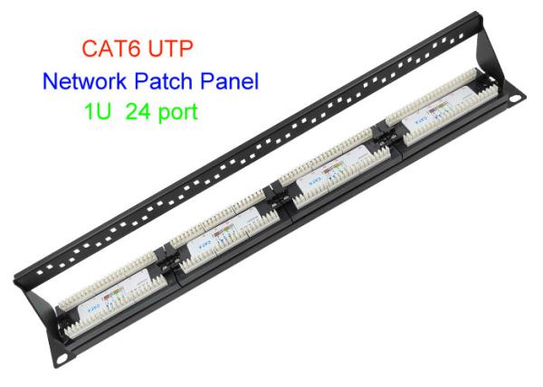 1U 19 Inch UTP Copper Lan Cable 2U CAT5E CAT6 24 48 Port RJ45 Network Patch