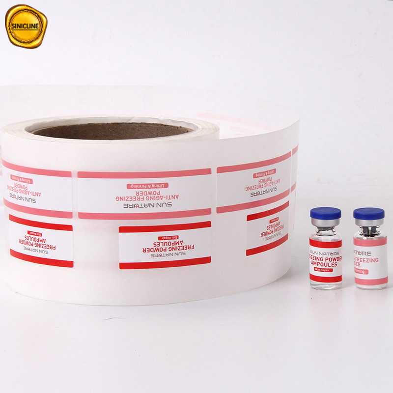 12.5cm 5cm Products Packaging Self Adhesive Plastic Labels Sticky Back ODM