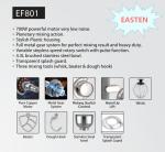 Easten 4.5 Liters Domestic Kitchen Machine EF801 Price/ China 700W Dough