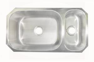 China Satin Finish Double Bowl Kitchen Sink 16 Gauge SS Material With No Faucet wholesale