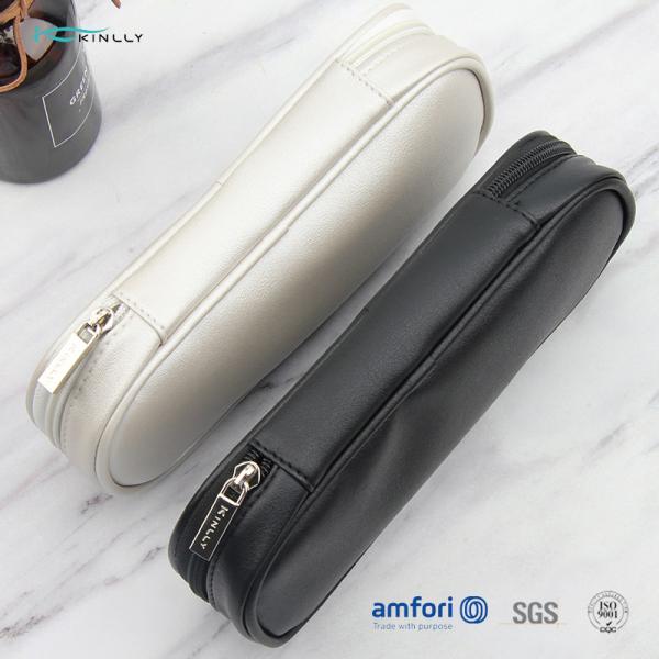 Black White Poly Bag PU ODM Makeup Brush Bag