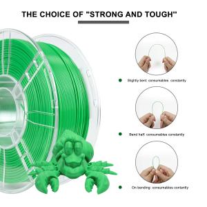 China PETG Filament 1.75mm Green 1000g 3D Printing Filament Strong Impact Resistance wholesale